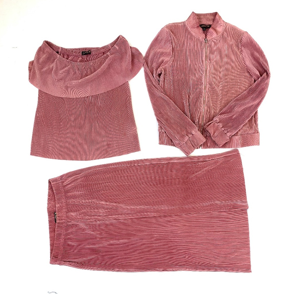 ATHLETIC ROSE Three piece Mauve Sport Set | M